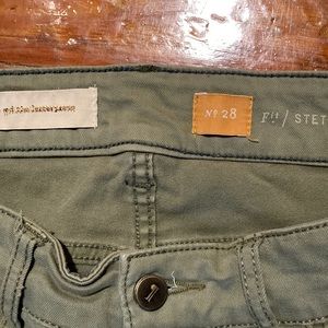 Pilcro and the Letterpress Olive pants from Anthro size 28